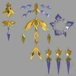 Genshin Impact Skirk Jewelry and Accessories. Video game, props, cosplay