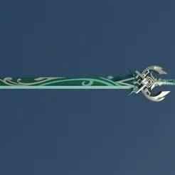 Genshin impact Sword Pri­mor­di­al Jade Cut­ter model 3d print 3D print model