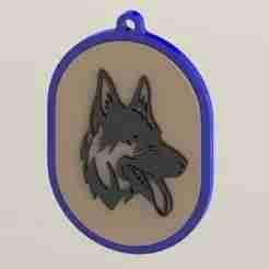 🔹 German Shepherd Dog Tag - STL File for 3D printing 🔹