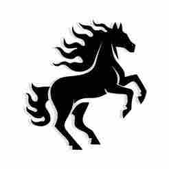 ghost horse (nightmare) galloping with flames instead of a mane 2 - 2D/3D Wall Art STL+SVG For CNC Router, Plasma, Waterjet, Laser & 3D Printer