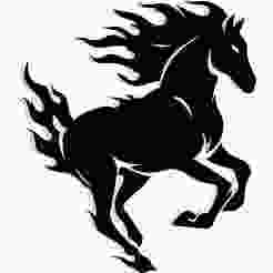 ghost horse (nightmare) galloping with flames instead of a mane 5 - 2D/3D Wall Art STL+SVG For CNC Router, Plasma, Waterjet, Laser & 3D Printer