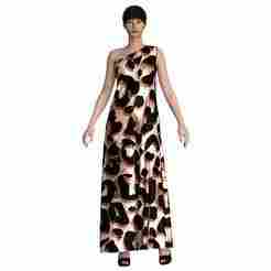 Girls-Animal Printed Long Dress   | Marvelous / Clo3d / obj / fbx