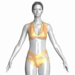 Girls Bikini-Summer Print | Marvelous / Clo3d / obj / fbx