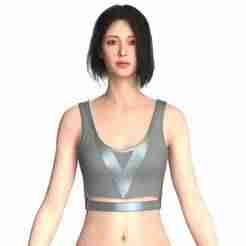 Girls Bralette Tops - Mesh | Marvelous / Clo3d / obj / fbx