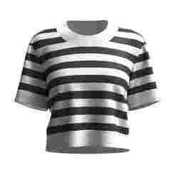Girls Cropped Striped Sweater | Marvelous / Clo3d / obj / fbx