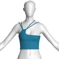 Girls Fashion Bralette Top  | Marvelous / Clo3d / obj / fbx