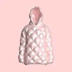 Girls Padded Hoodie  | Marvelous / Clo3d / obj / fbx