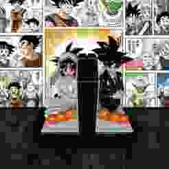 Goku and Chi-Chi in Love: 3D Printable Bookends | Decorate with Dragon Ball!