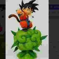 Goku Boy smoking marijuana on flying cloud | Dragon Ball anime figure 3D printing gross