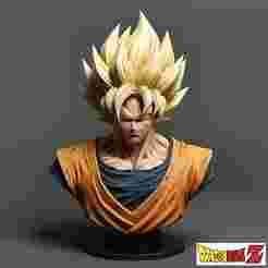 Goku Bust - Saiyan Warrior in Combat Mode