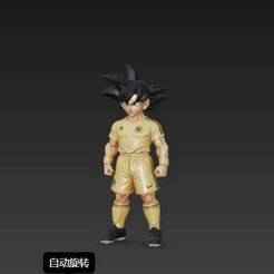 Goku dressed as a soccer player