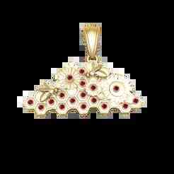 gold bee pendant 3d printable model
