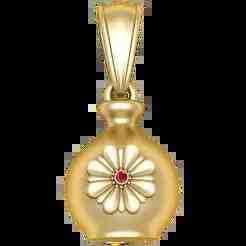 Gold Bottle-Shaped Pendant – 3D Printable Jewelry