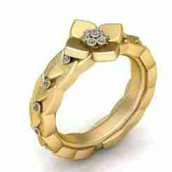gold flower ring