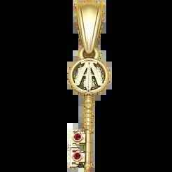 gold key pendant