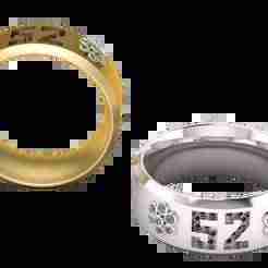 Gold Number "52" Bracelet  3d printable model