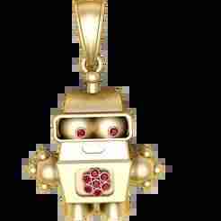 Gold Robot Pendant