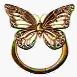 Golden Butterfly Statement Ring