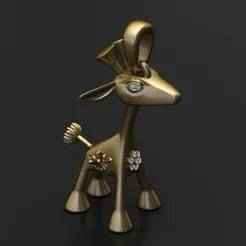Golden Deer-Inspired Pendant