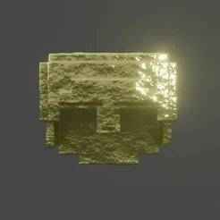 Golden Helmet From A Minecraft Movie