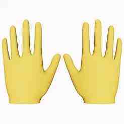 Golden Leather Gloves 3D Models
