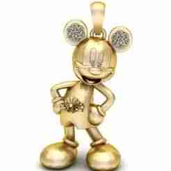 GOLDEN MICKY MOUSE PENDANT