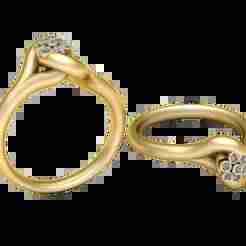 Golden Radiance Pendant Ring