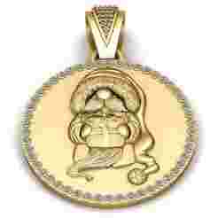 Golden Santa Pendant