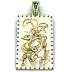 Golden Swan Pendant