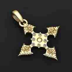 Gothic Cross Pendant 3d printable model
