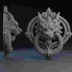 Gothic Dragon Door Knocker STL