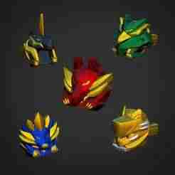 GOZYUGER MECHA HEAD RINGS