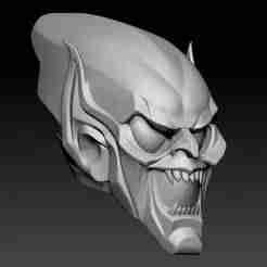 Green Goblin 3D Printable Mask – High Detail Cosplay Helmet