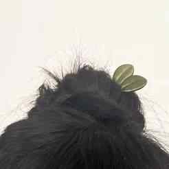 Green Leaf Small Hairpin Hair Accessory Hair Bun Pin