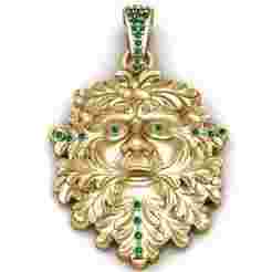 Green Man Pendant 3D Printable Model