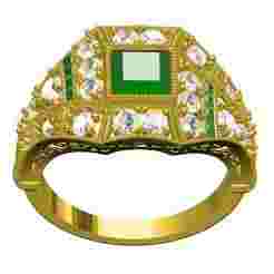 Green Princess Diamond Vintage Ring for Women