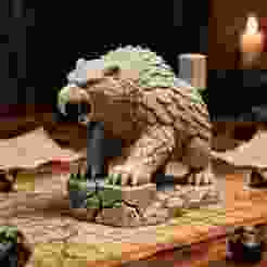 Grizzly Owlbear Miniature STL | Fantasy RPG 3D Print File