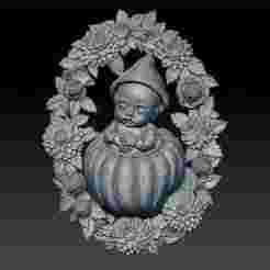 Halloween baby in a knit cap