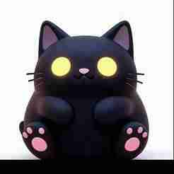 Halloween Black Cat - 3D Printable Figurine 🎃🐈‍⬛