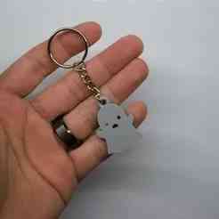 Halloween ghostie keychain