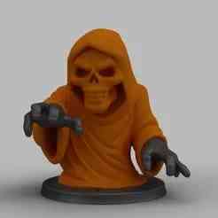 Halloween Grim Reaper Bust - Spooky Skeleton Figurine - Horror Decor