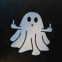 Halloween Rude Ghost Keychain