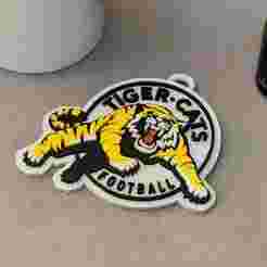 Hamilton Tiger Cats keychain badge color printable and renderable