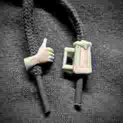 Hand and Beer together - Beads