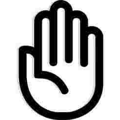 Hand gesture in white outline - 2D/3D Wall Art STL+SVG For CNC Router, Plasma, Waterjet, Laser & 3D Printer