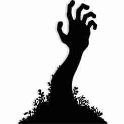 hand reaching up from the ground 1 - 2D/3D Wall Art STL+SVG For CNC Router, Plasma, Waterjet, Laser & 3D Printer