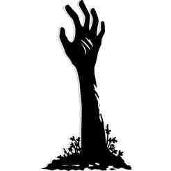 hand reaching up from the ground 2 - 2D/3D Wall Art STL+SVG For CNC Router, Plasma, Waterjet, Laser & 3D Printer