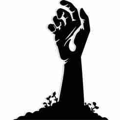 hand reaching up from the ground 3 - 2D/3D Wall Art STL+SVG For CNC Router, Plasma, Waterjet, Laser & 3D Printer