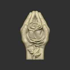 Hands and rose design
