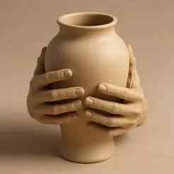 Hands Holding Vase